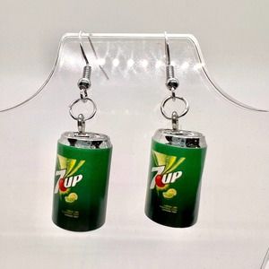 7 Up Earrings - Drink Earrings - Soda Earrings - Pop Earrings - Cola Earrings